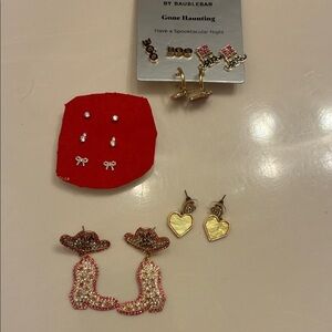 Cowboy Boot Earrings with Hat Design